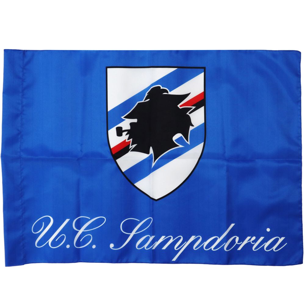 Bandiera Logo Scudo Ufficiale Sampdoria (circa 100x140 Cm) Senza Asta