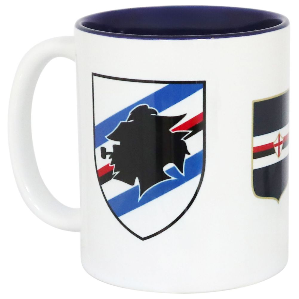 Tazza Mug In Ceramica Con Interno Blu Logo Scudo Sampdoria