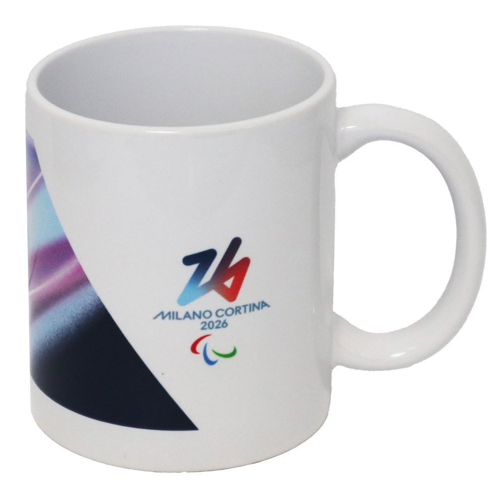 Tazza Mug Ceramica Dia 8 Cm Paralympic Look Rosso Su Fondo Bianco