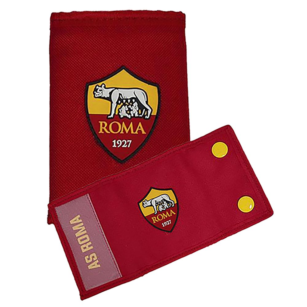 PORTAFOGLIO ROSSO CON VELCRO LOGO UFFICIALE ASROMA