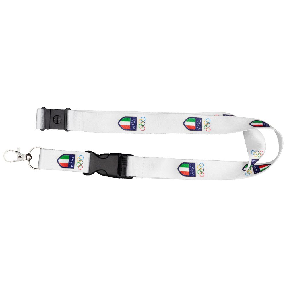 PORTAPASS NASTRO 20 MM SEPARABILE OLYMPIC+ITALIA TEAM EMBLEMA COLORATI F