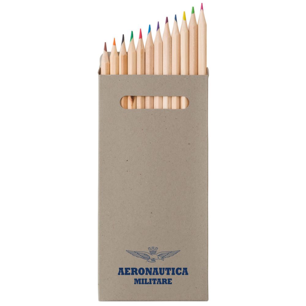 SET 12 MATITE COLORATE IN LEGNO