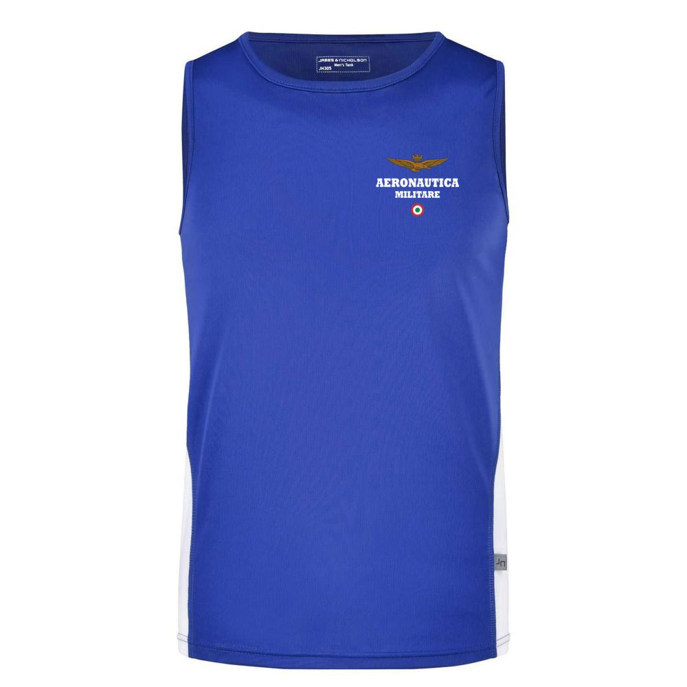 CANOTTA RUNNING, CON LOGO STAMPATO, 100% POLIESTERE AERONAUTICA MILITARE