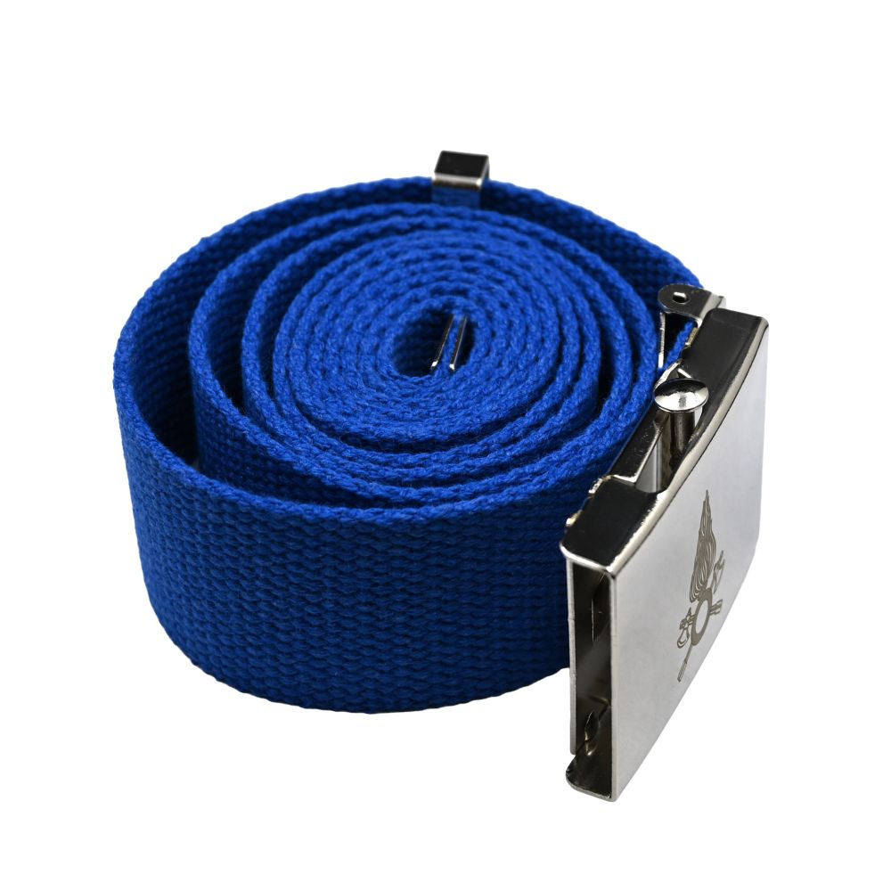 CINTURA IN COTONE BLU VIGILI DEL FUOCO CON FIBBIA IN METALLO