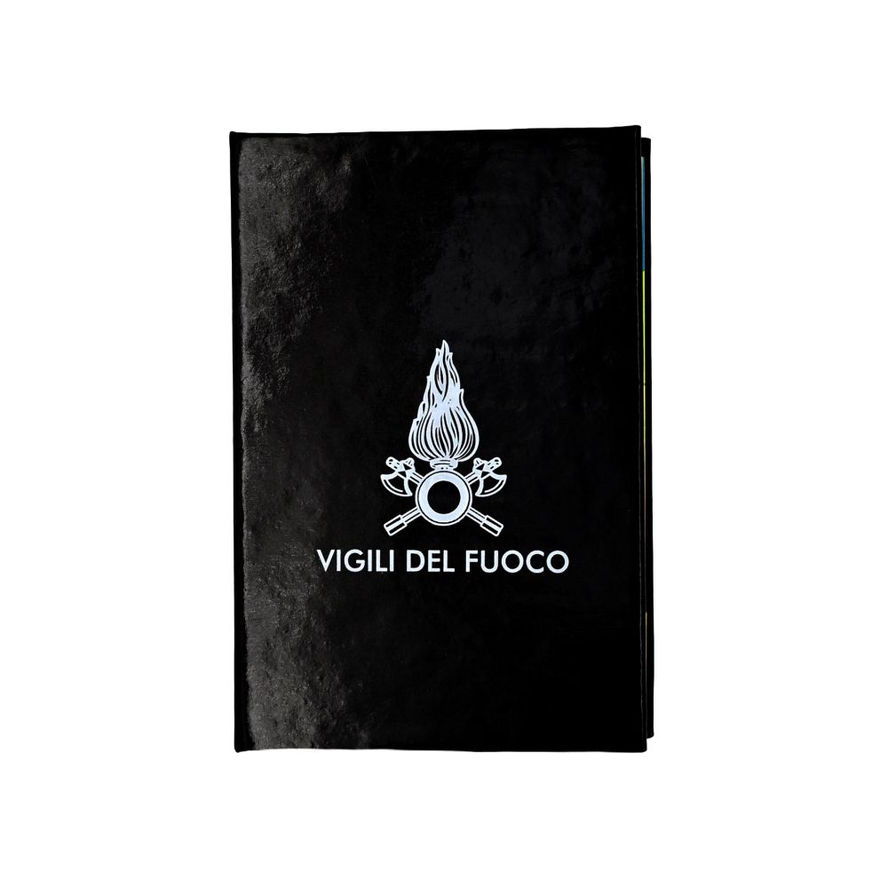 TACCUINO VIGILI DEL FUOCO CON MEMO STICK COLORATI ADESIVI 8X5,5X1,2 CM