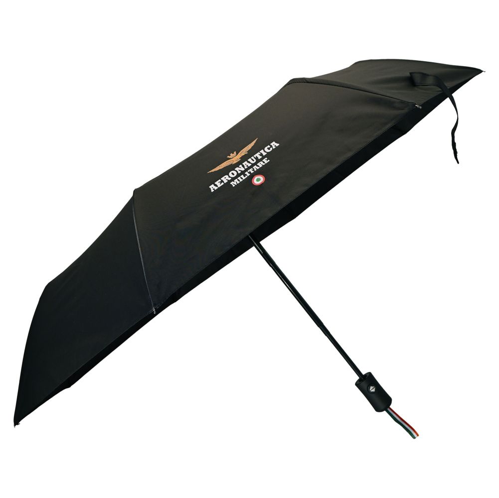 OMBRELLO AUTOMATICO NERO CON LOGO AQUILA AM