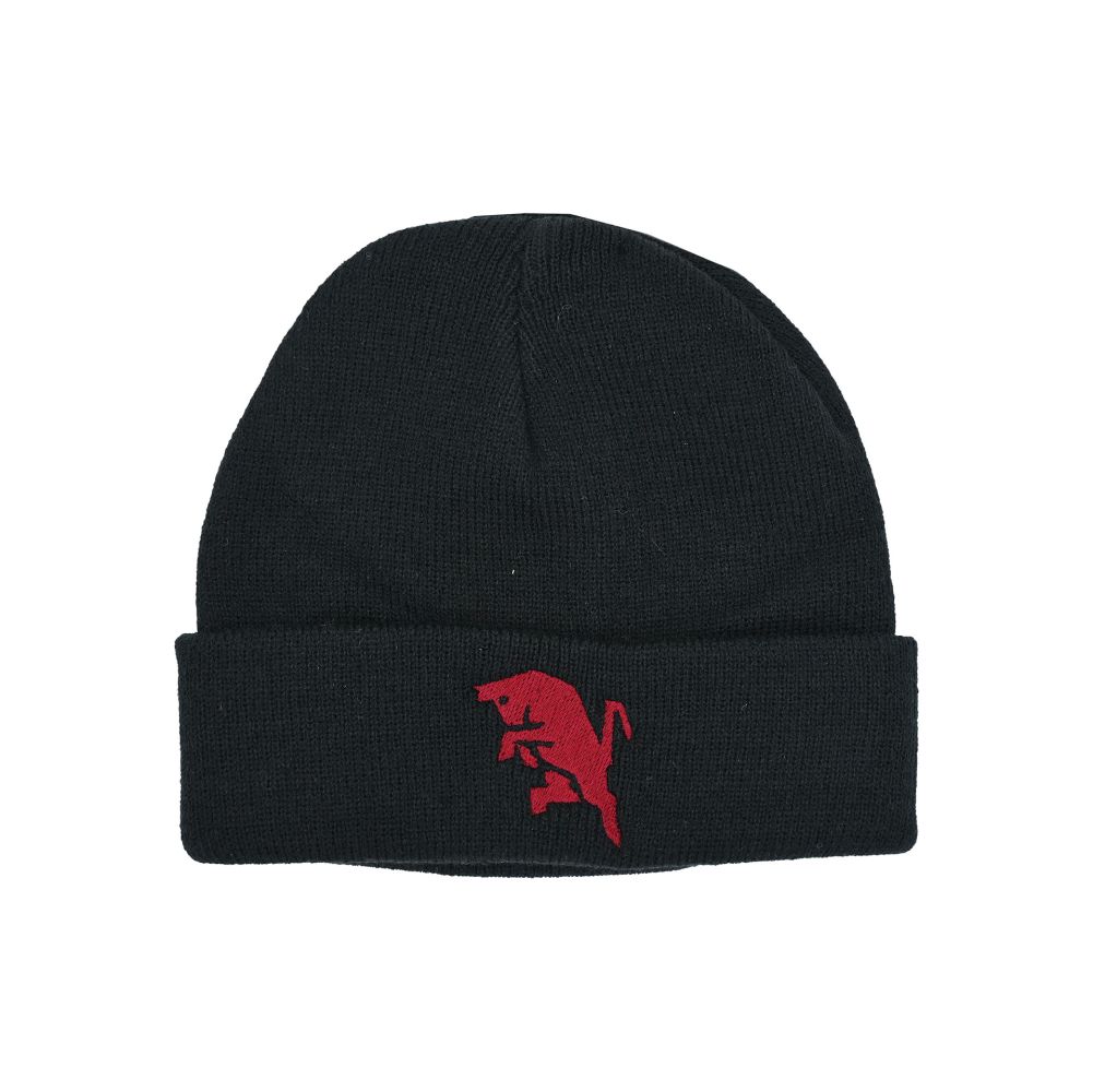 CAPPELLINO BAMBINO ACRILICO NERO CON TORO GRANATA