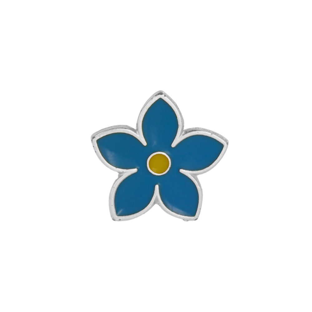 DISTINTIVO IN METALLO NICHEL FIORE NON TI SCORDARE DI ME