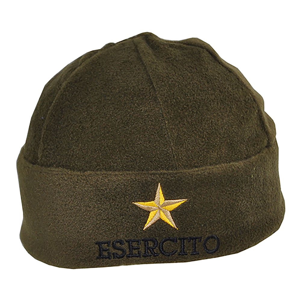 CAPPELLINO ZUCCOTTO IN PILE RICAMATO TAGLIA UNICA ESERCITO ITALIANO