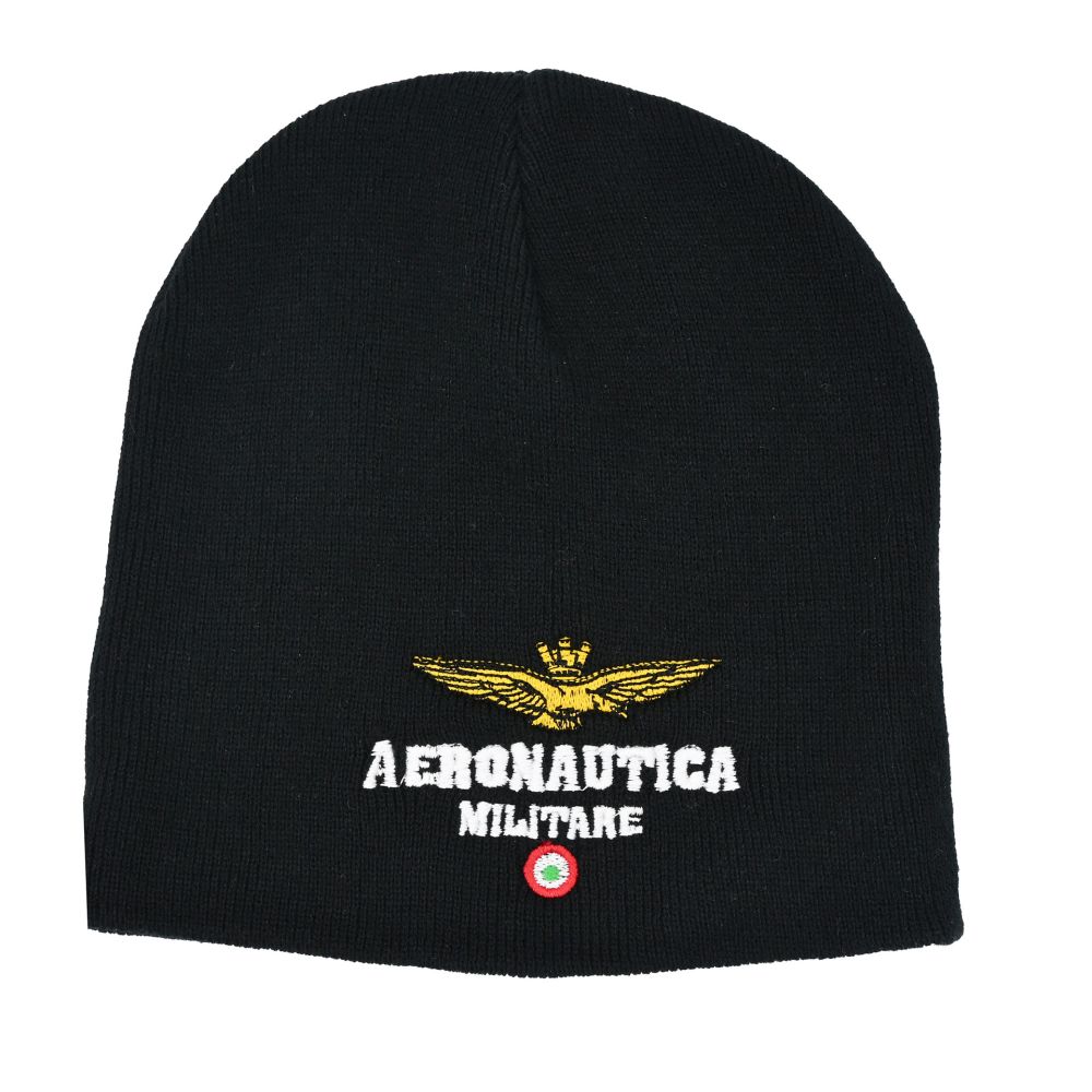 ZUCCOTTO NERO RICAMATO AERONAUTICA MILITARE TAGLIA UNICA