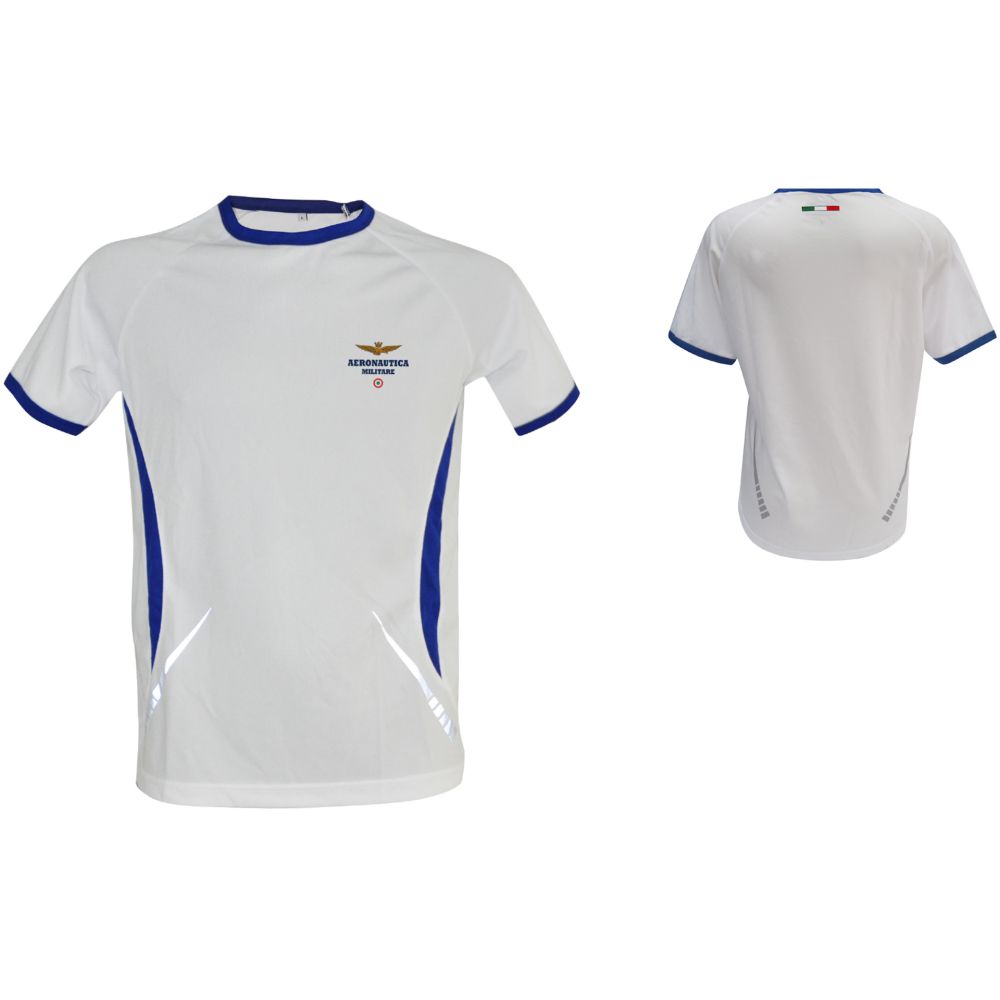 T-SHIRT RUNNING CON LOGO STAMPATO TG.XS AERONAUTICA MILITARE