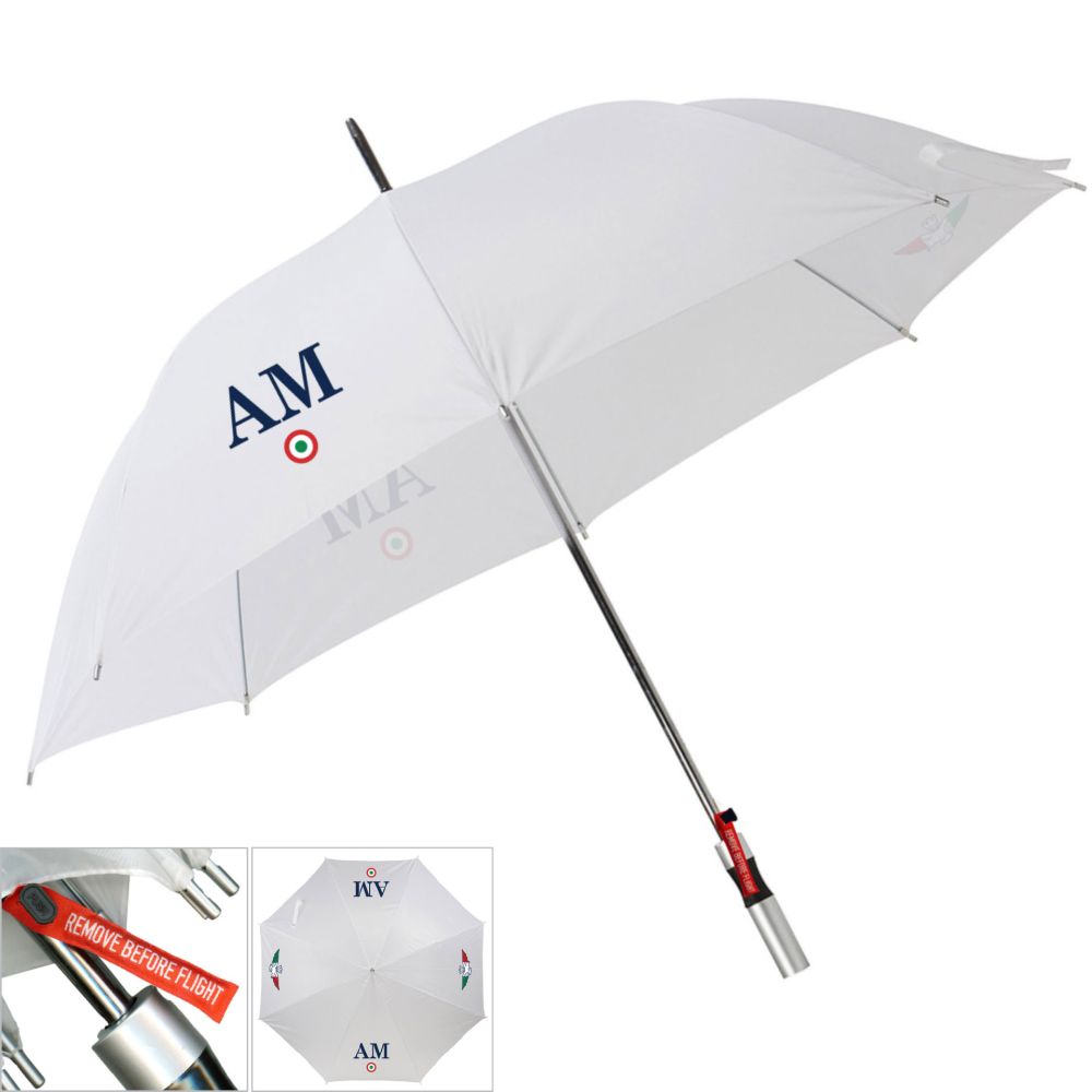 OMBRELLO IN ALLUMINIO E NYLON BIANCO AERONAUTICA MILITARE
