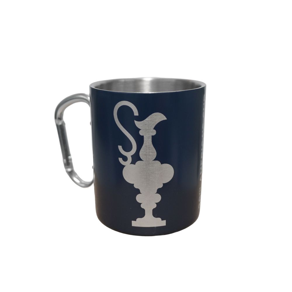 TAZZA AMERICA'S CUP 38 BLU CON MOSCHETTONE GRIGIO IN ACCIAIO