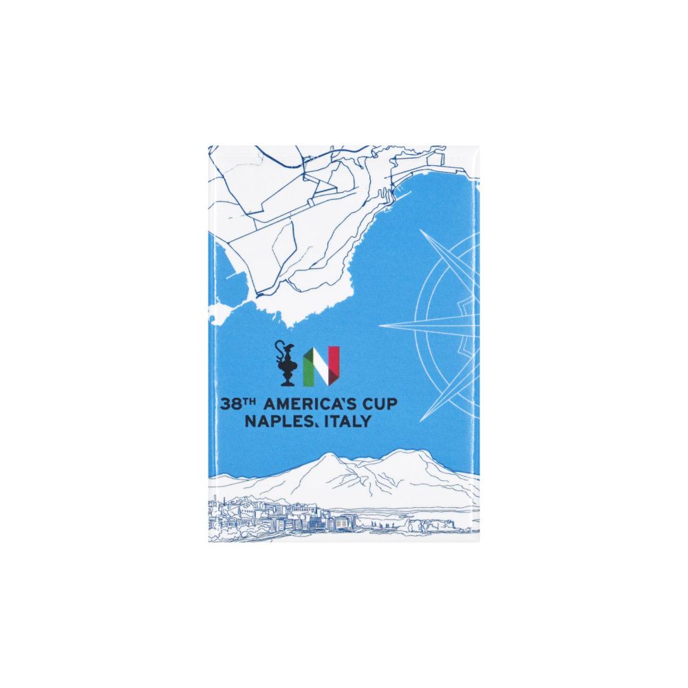 MAGNETE AMERICA'S CUP 38 RETTANGOLARE GOLFO DI NAPOLI CON SCRITTA AMERIC