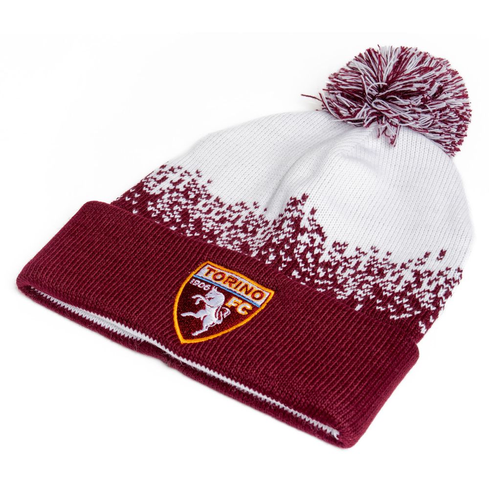 CAPPELLINO ACRILICO CON POM POM, LOGO RICAMATO TORINO FC