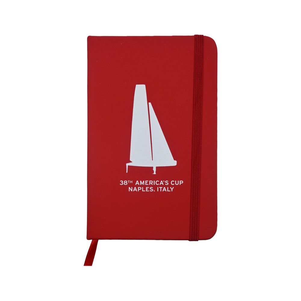 BLOCCO APPUNTI AMERICA'S CUP 38 ROSSO BARCA A VELA 14X9