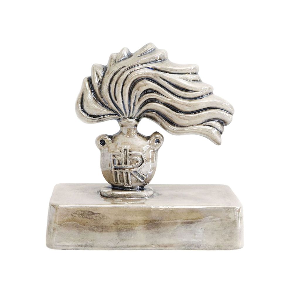 FERMACARTE IN MADREPERLA FIAMMA CARABINIERI 10X6X8 CM