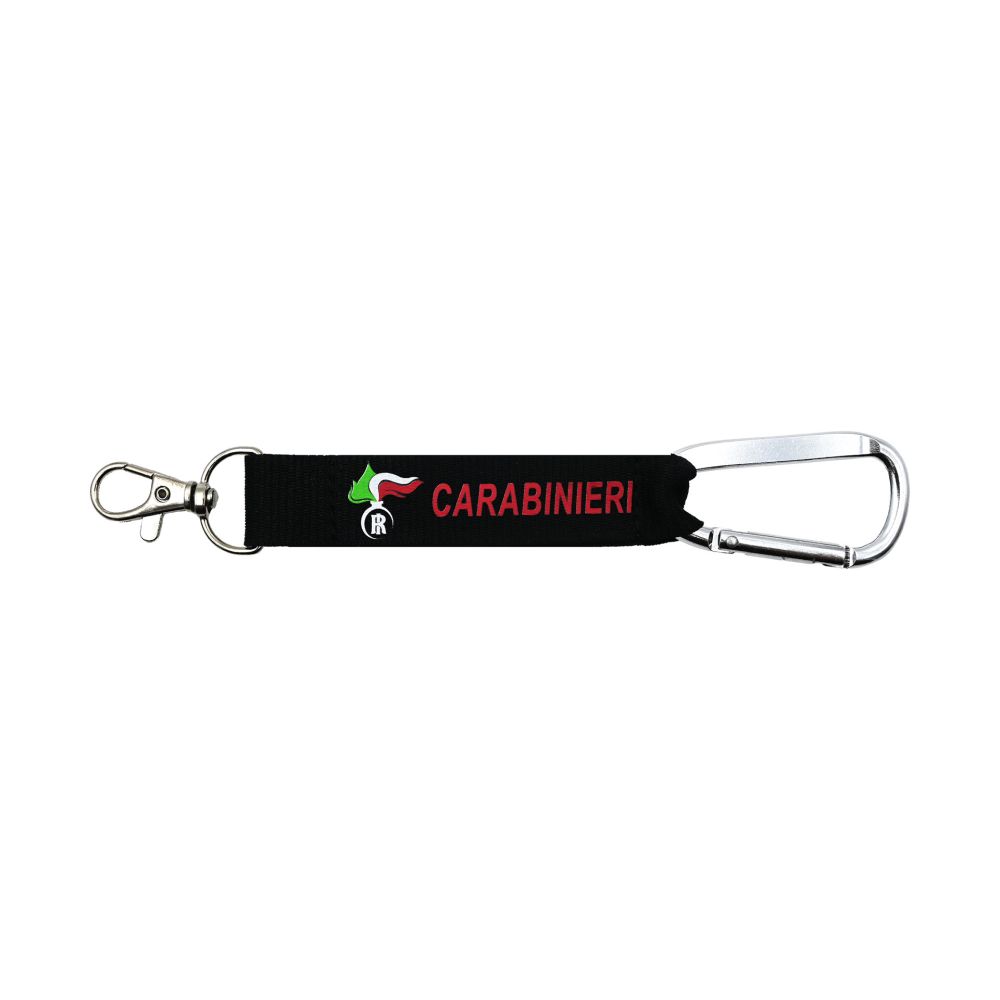 PORTACHIAVI IN STOFFA CON MOSCHETTONE CARABINIERI