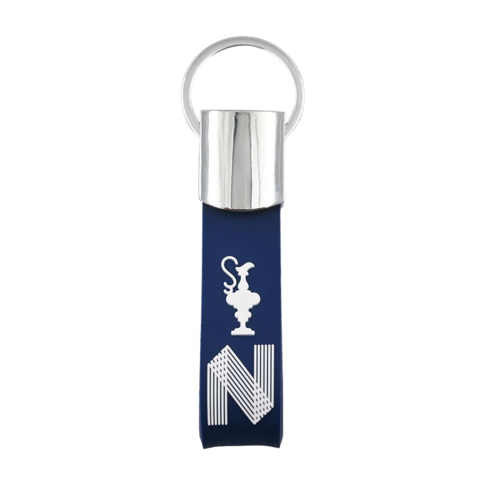 PORTACHIAVI AMERICA'S CUP 38 METALLO E GOMMA BLU NAVY COPPA E N