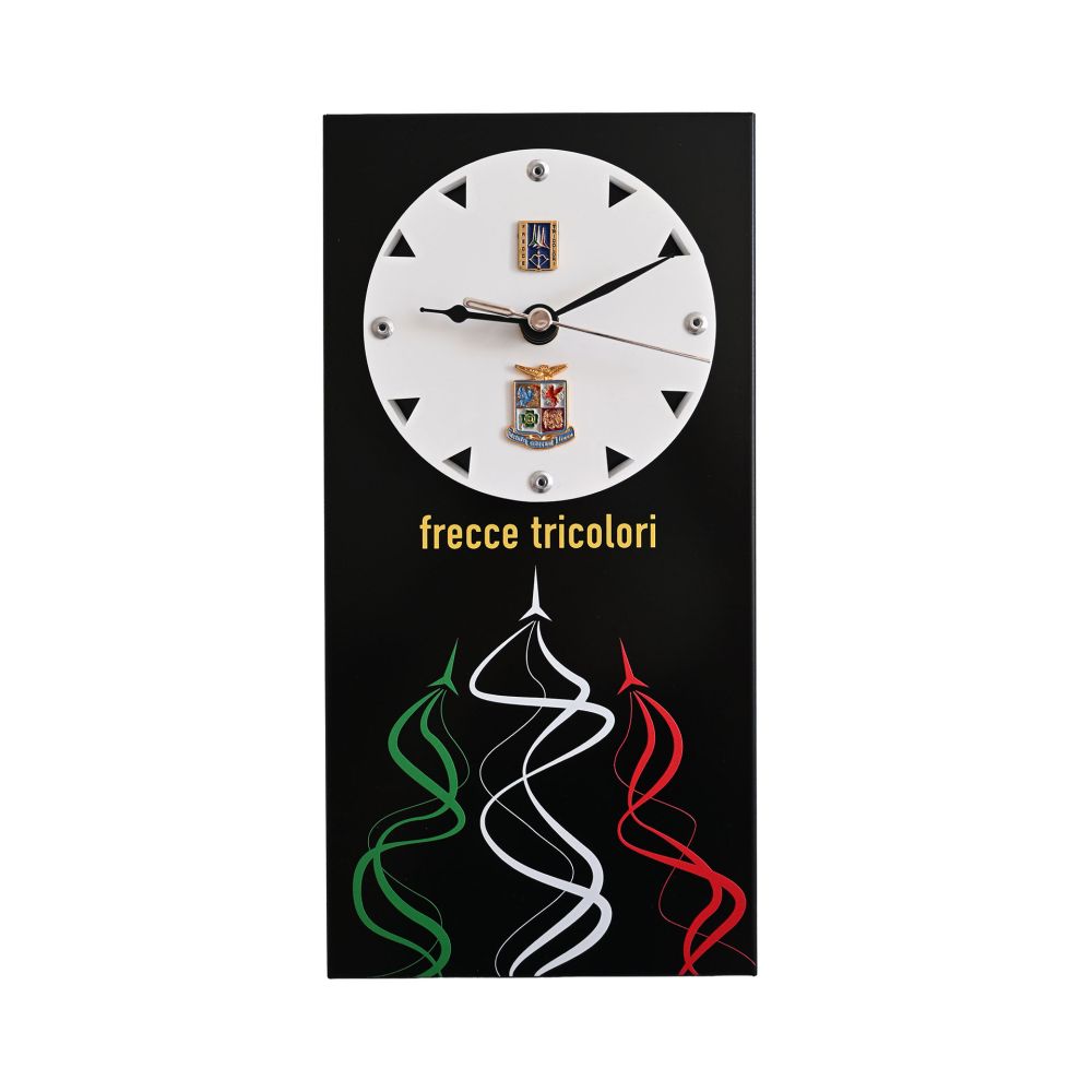 OROLOGIO DA PARETE IN ALLUMINIO ANODIZZATO NERO 30X15 CM