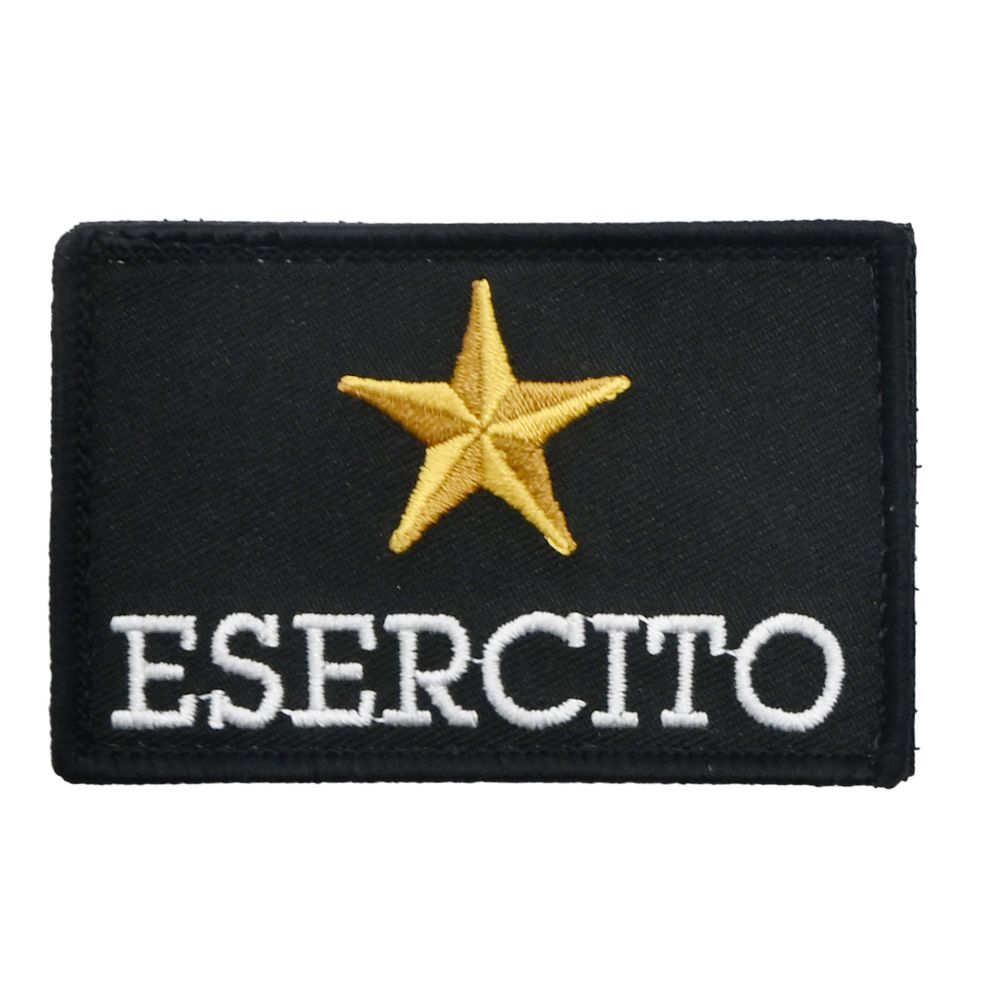 TOPPA RICAMATA CON VELCRO LOGO ESERCITO 80X50 MM