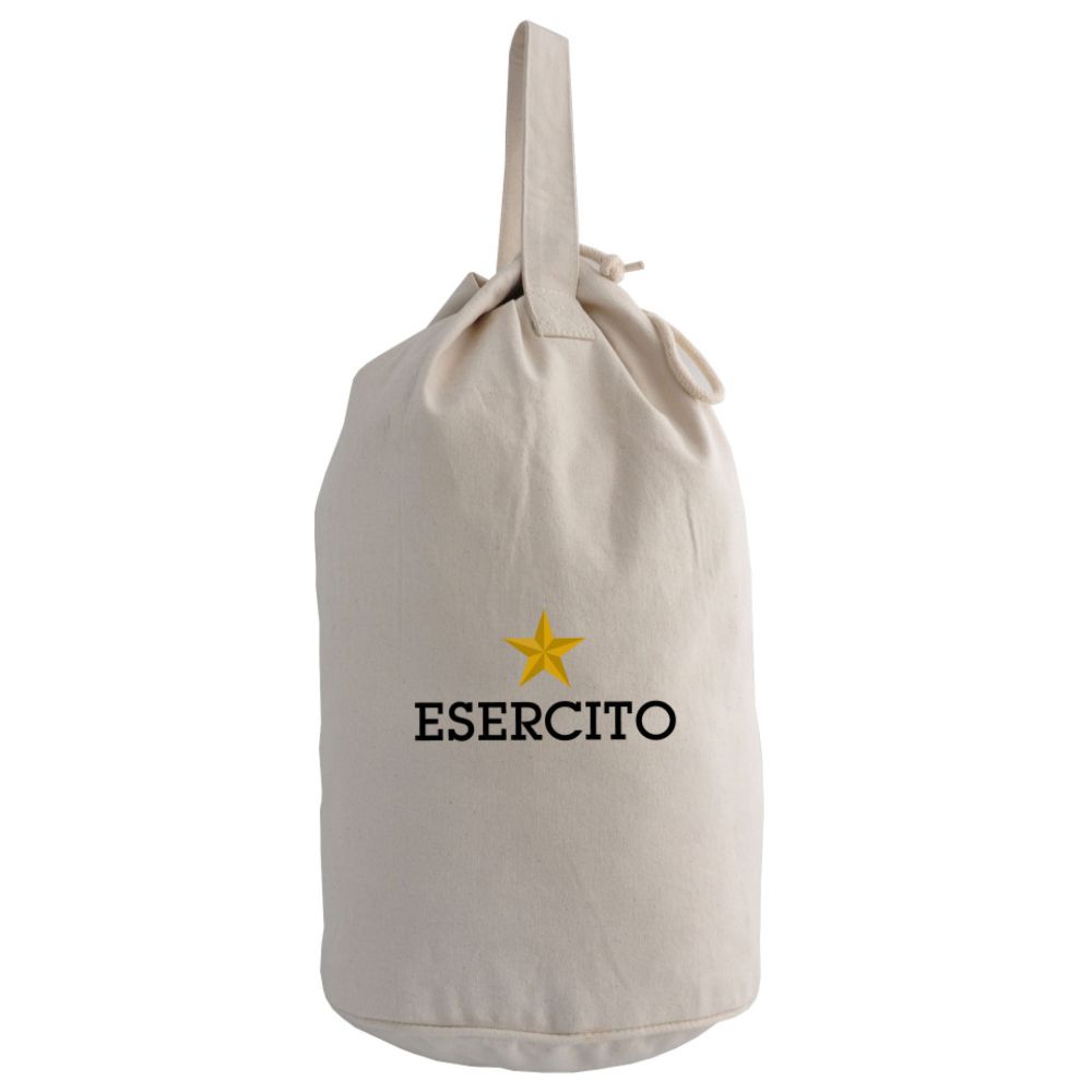 SACCO ZAINO CANVAS DUFFEL COTTON CANVAS, 31X53X30 CM, 30 LT ESERCITO