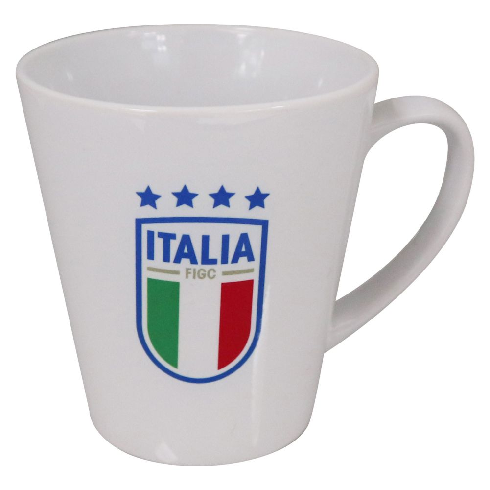 MUG CONICA IN CERAMICA INTERNO BIANCO FIGC