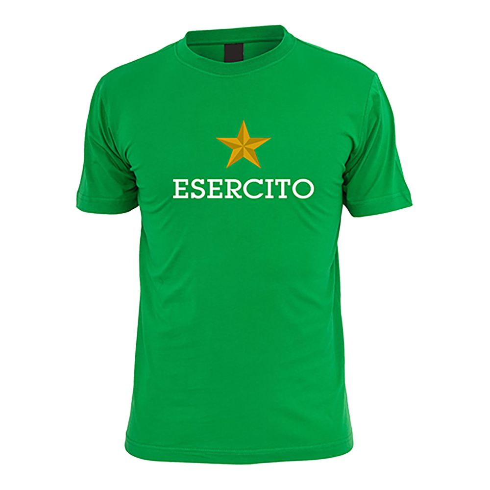 T-SHIRT COTONE MANICA CORTA VERDE  ESERCITO ITALIANO