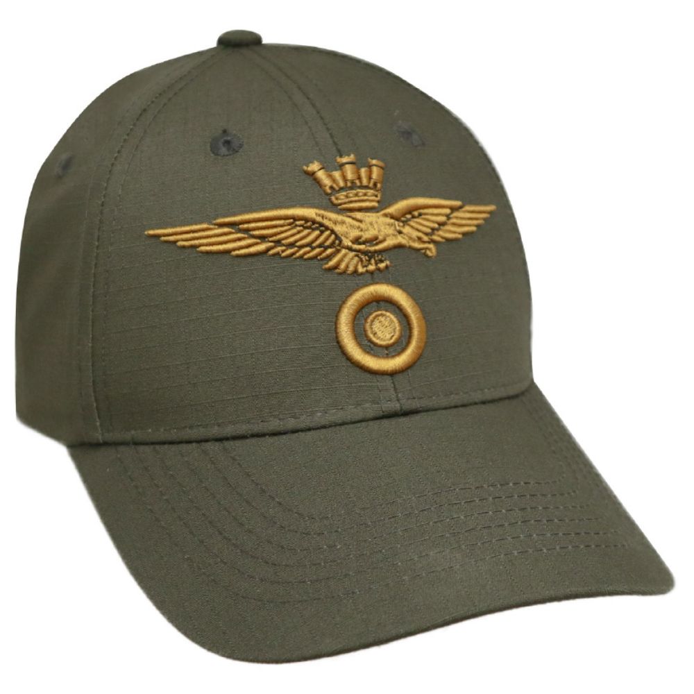 CAPPELLINO EFFETTO RIPSTOP VERDE,GRIGIO MILITARE RICAMATO