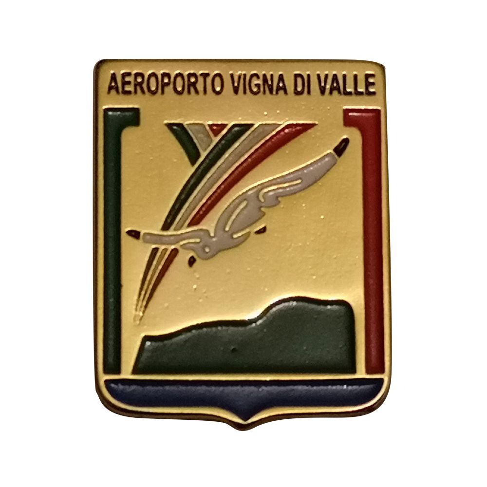 DISTINTIVO DA CAMICIA 25X32MM IN METALLO AEROPORTO VIGNA DI VALLE