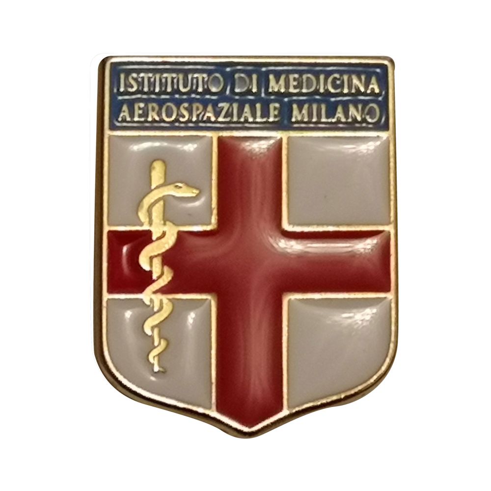 DISTINTIVO DA CAMICIA 25X32MM IN METALLO ISTITUTO DI MEDICINA AER.MILANO