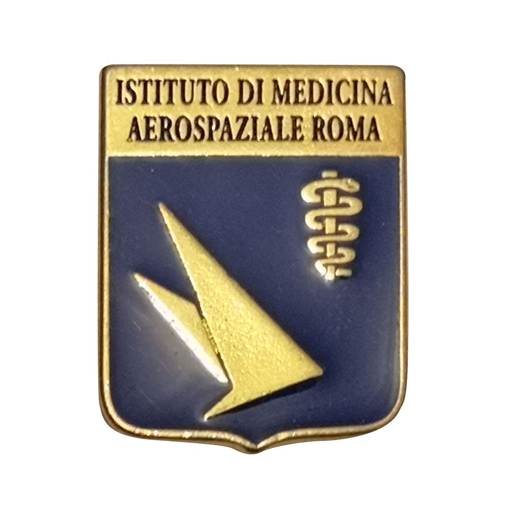 DISTINTIVO DA CAMICIA 25X32MM IN METALLO ISTITUTO DI MEDICINA AER. ROMA