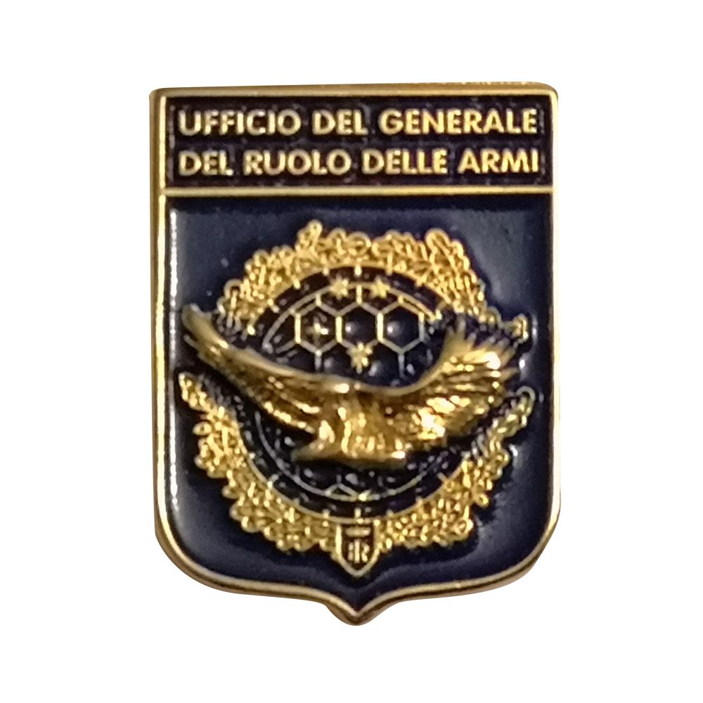 DISTINTIVO DA CAMICIA 25X32MM IN METALLO UFFICIO DEL GENERALE RUOLO ARMI