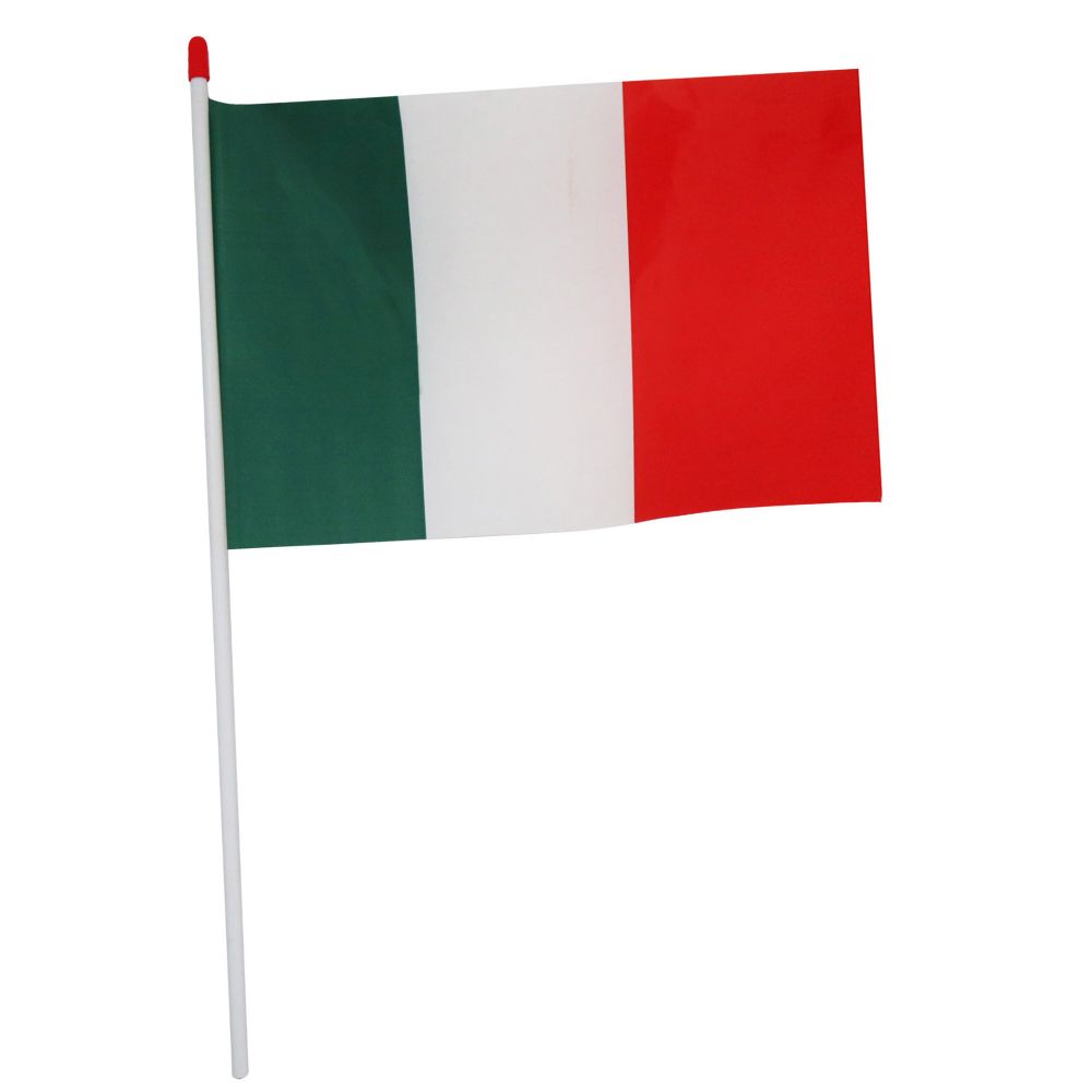 BANDIERINA TRICOLORE NYLON CON ASTA
