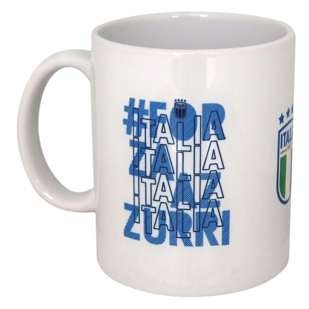 MUG IN CERAMICA INTERNO BIANCO ITALIA FORZA AZZURRI