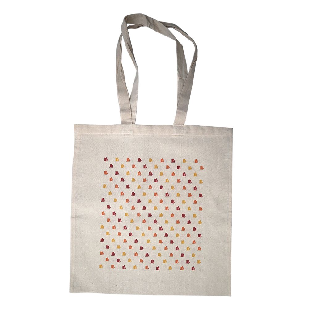 SHOPPER IN COTONE ECRU LOGO LUPETTI ALL OVER