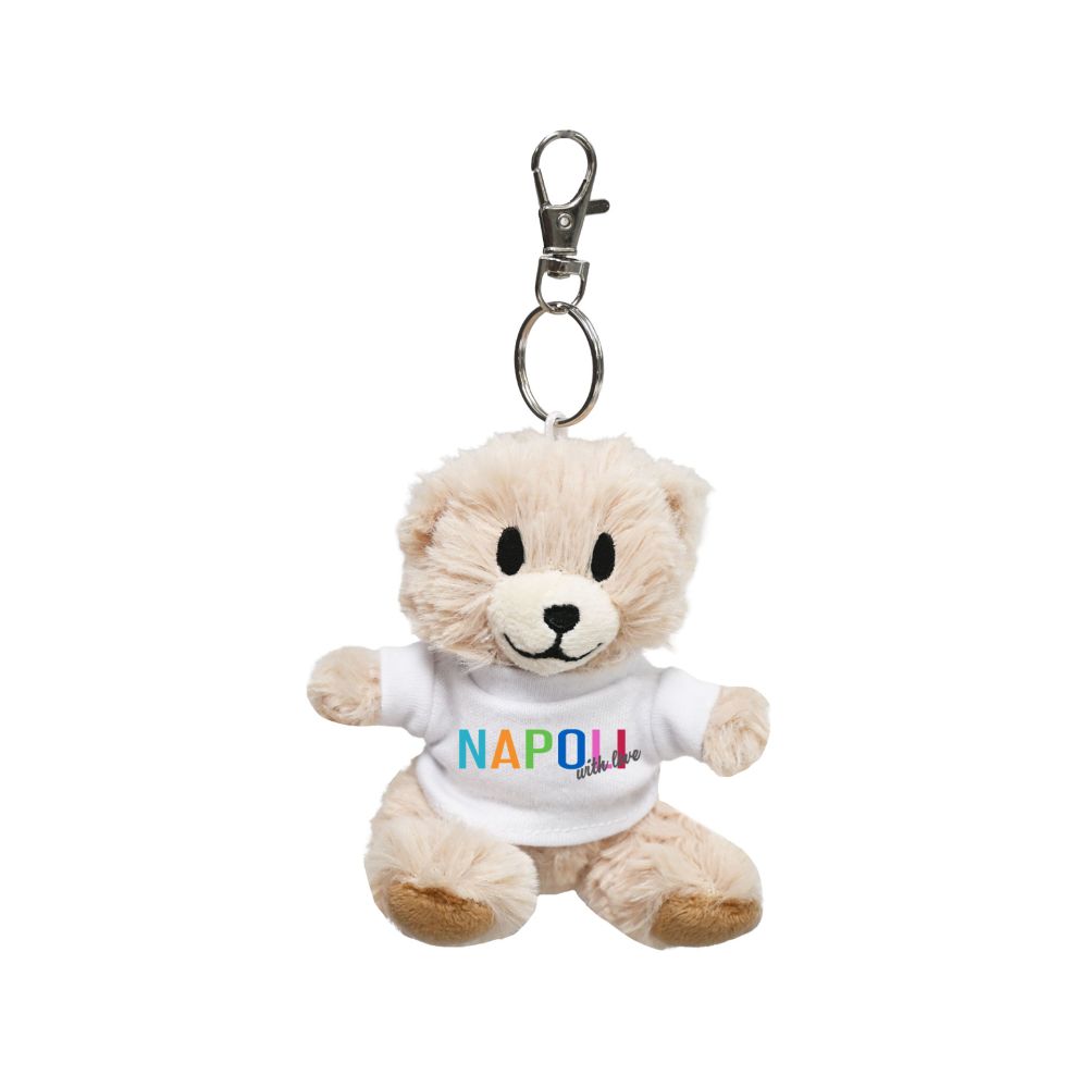 ORSETTO DI PELUCHE 100 % POLIESTEREH 8 CM GANCIO ESCLUSO, T-SHIRT PERS