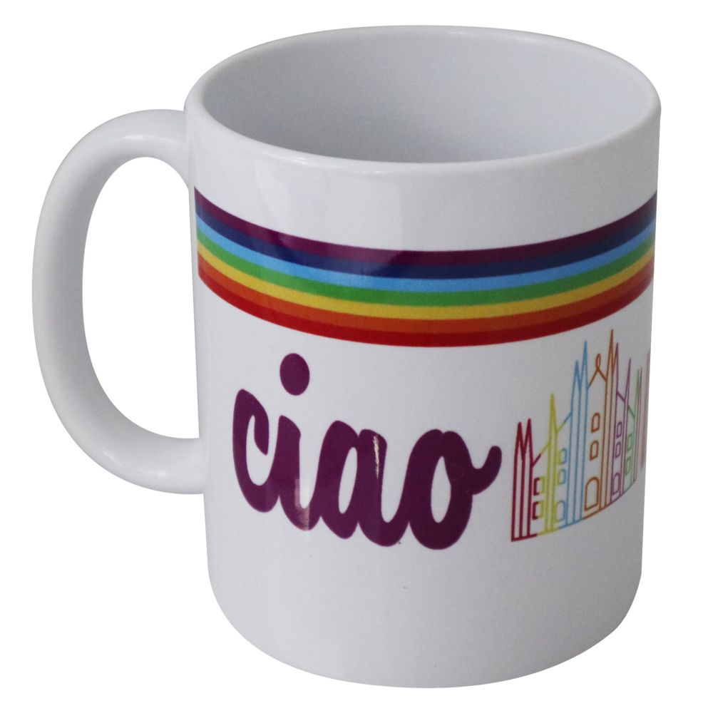 MUG IN CERAMICA INTERNO BIANCO STAMPA CIAO MILANO