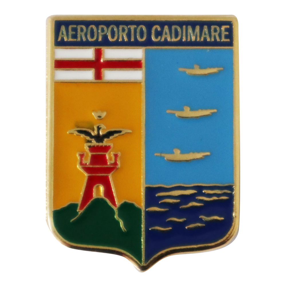 DISTINTIVO DA CAMICIA 25X32MM IN METALLO AEROPORTO CADIMARE