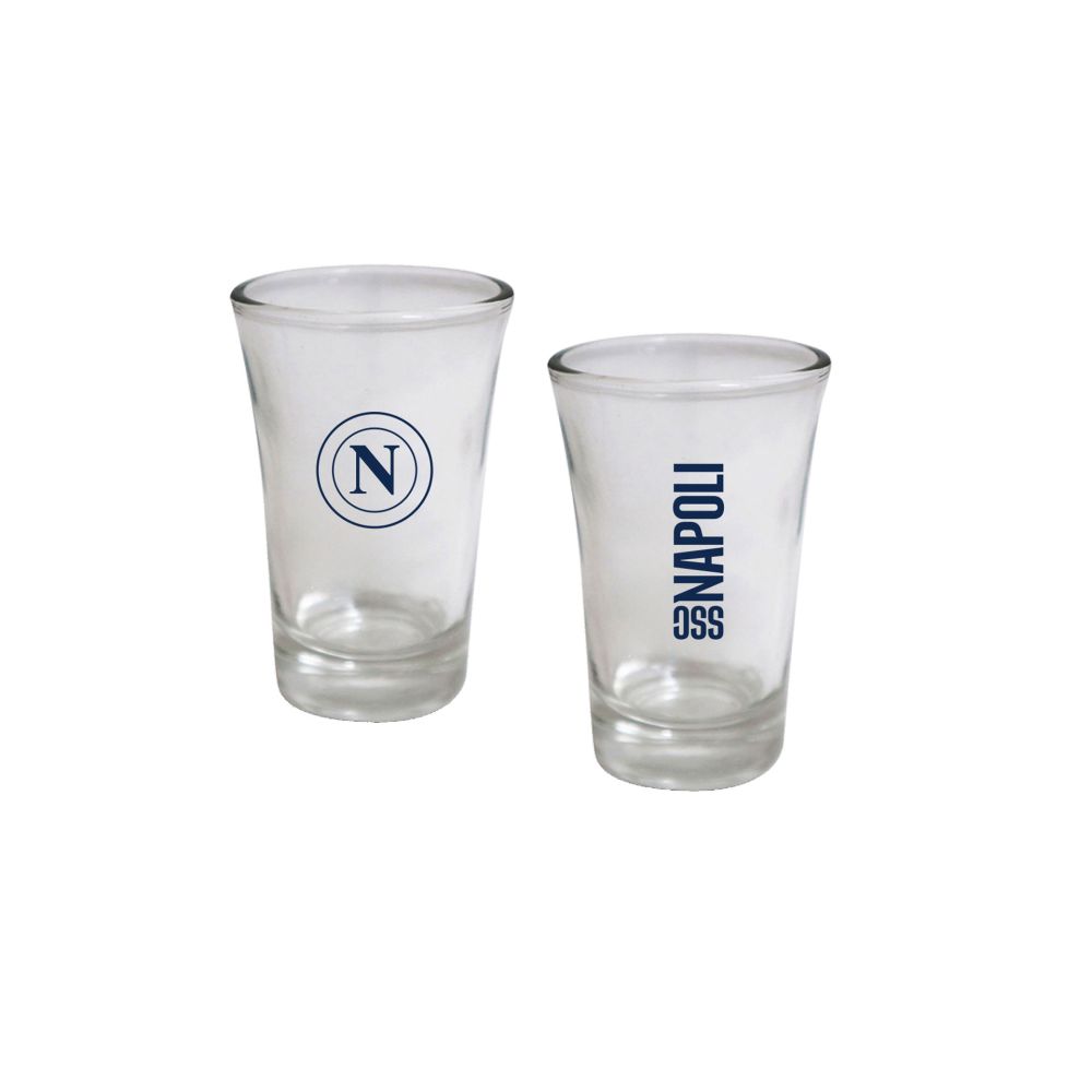 SET 2 BICCHIERINI SHOT 45 ML LOGO E SCRITTA SSC NAPOLI