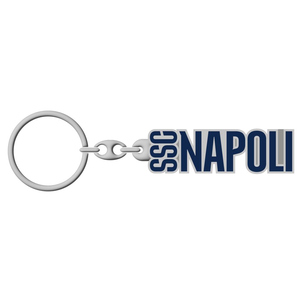 PORTACHIAVI SMALTATO CON SCRITTA SAGOMATA SSC NAPOLI