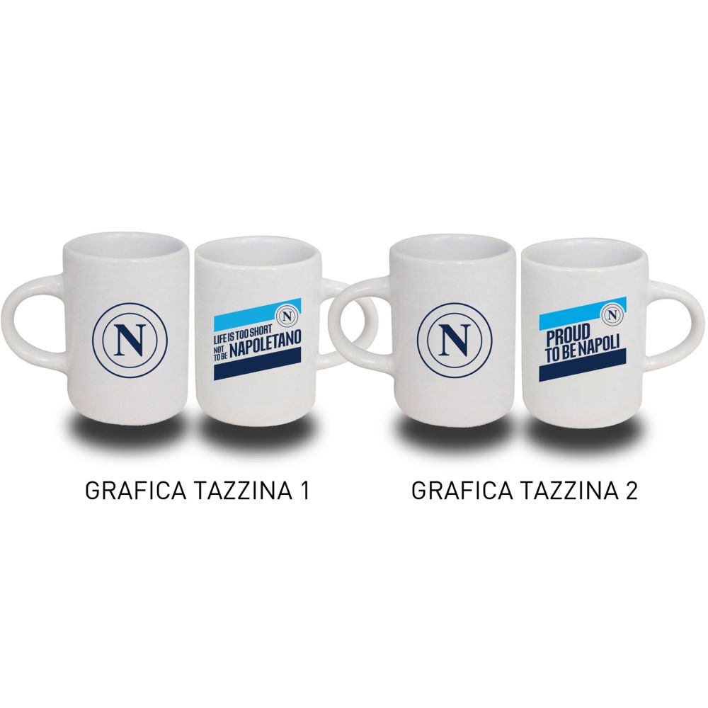 SET 2 TAZZINE IN CERAMICA CON STAMPA BIFACCIALE LOGO E CLAIM VARI ORGOGL