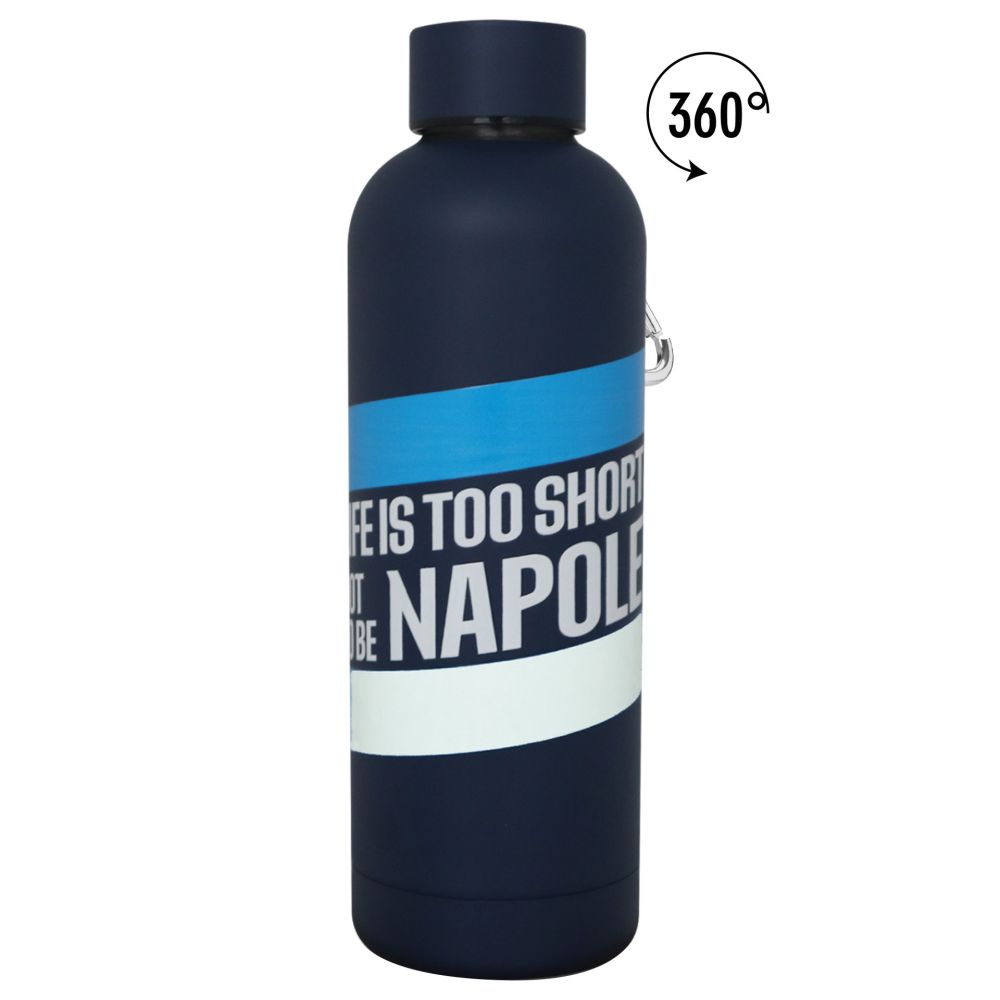 BORRACCIA TERMICA 500 ML BLU SCURO CON STAMPA 360? LIFE IS TO SHORT NOT