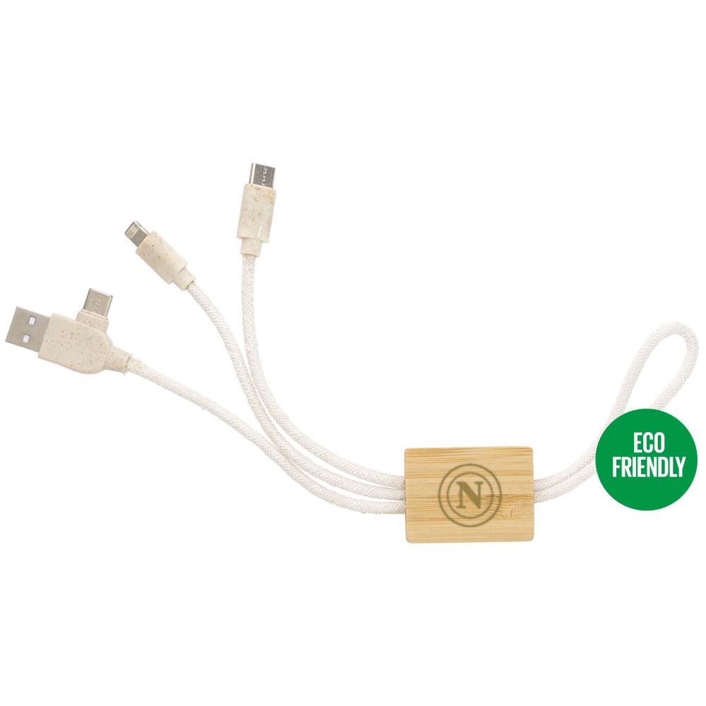 SET CAVI PER RICARICA IN COTONE E BAMBOO CONNESSIONI USB Typ C, MICRO US