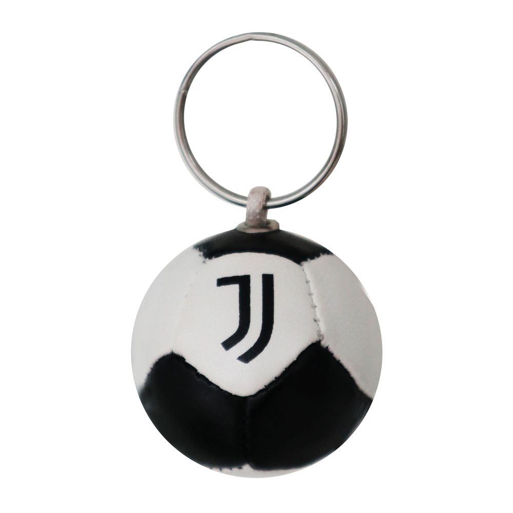 PORTACHIAVI IN SIMILPELLE A FORMA DI PALLONE IMBOTTITO JUVENTUS