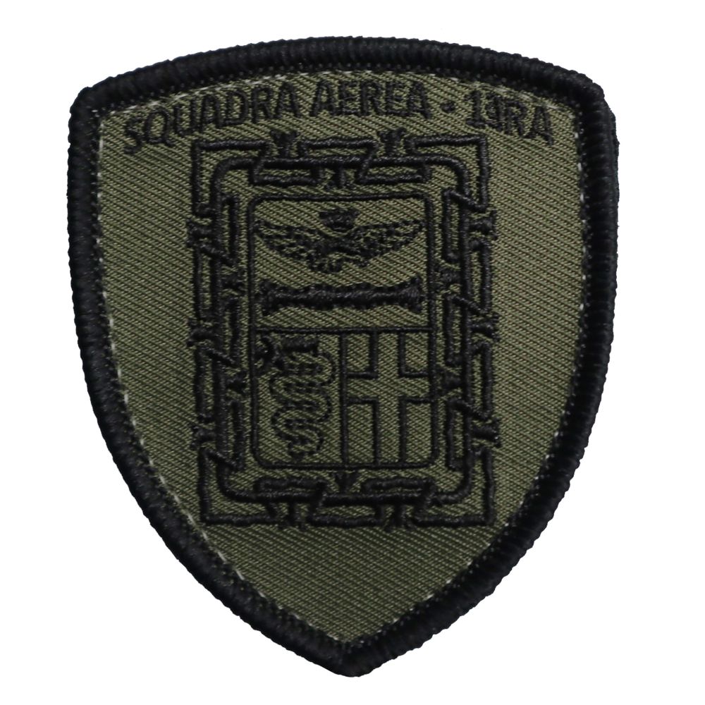 PATCH DISTINTIVO RICAMATO IN BASSA C/VELCRO 70X60 MM SQUADRA AEREA 1 RA