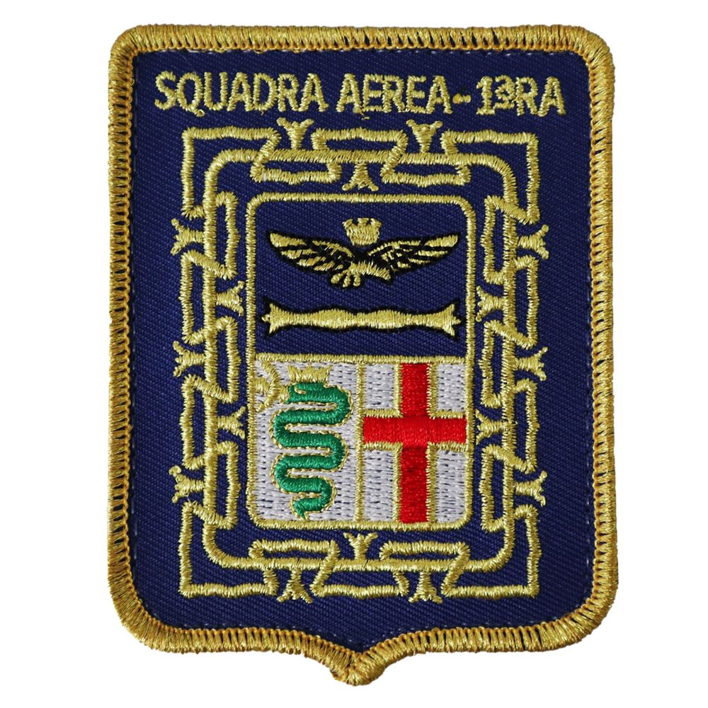 PATCH DISTINTIVO RICAMATO CON VELCRO 90x70 MM SQUADRA AEREA 1 RA