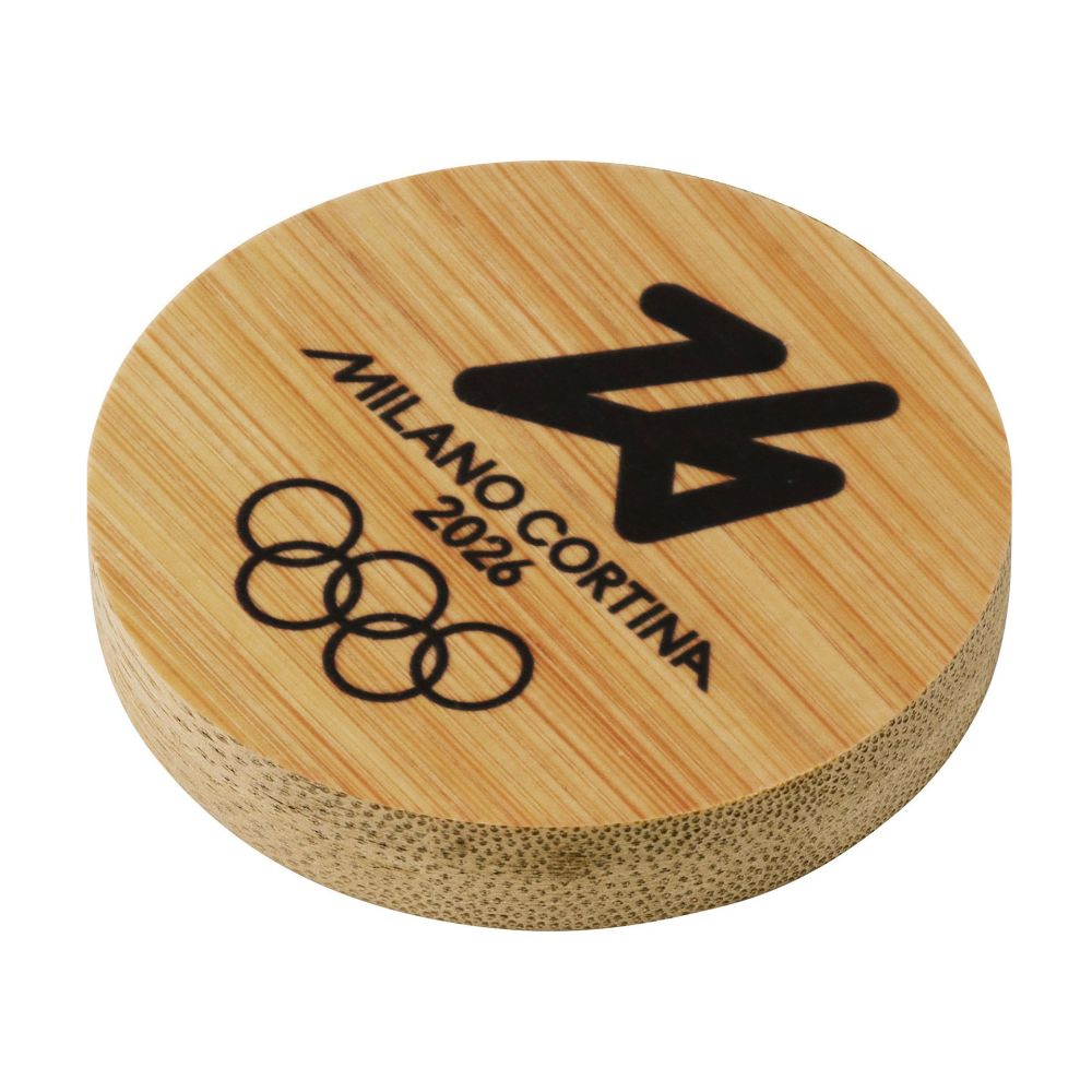 Magnete Apribottiglie Bamb? Dia 60 Mm Olympic Emblema Monocromatico Nero