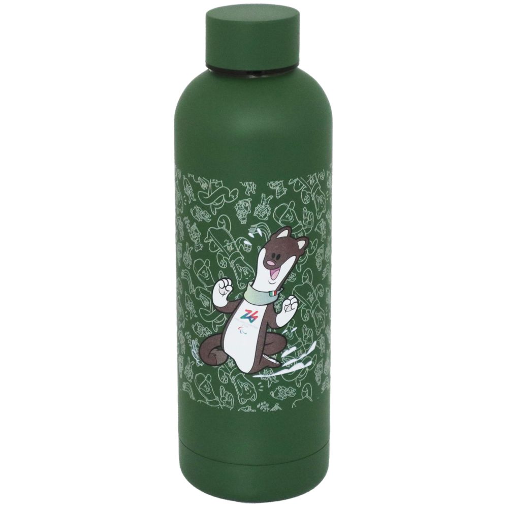 Borraccia Termica Verde Opaco In Acciaio 500 Ml Paralympic Mascot Milo T