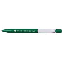 Penna Abs Verde Olympic Emblema Monocromatico Finitura Lucida